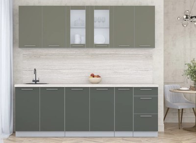 Кухонный гарнитур Интерлиния Мила Пластик 2.3 Б