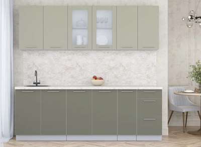 Кухонный гарнитур Интерлиния Мила Пластик 2.3 Б