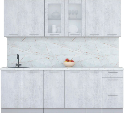 Кухонный гарнитур Интерлиния Мила Пластик 2.3 Б - фото