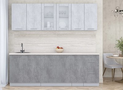 Кухонный гарнитур Интерлиния Мила Пластик 2.3 Б