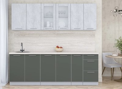 Кухонный гарнитур Интерлиния Мила Пластик 2.3 Б