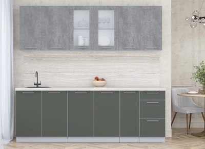 Кухонный гарнитур Интерлиния Мила Пластик 2.3 Б