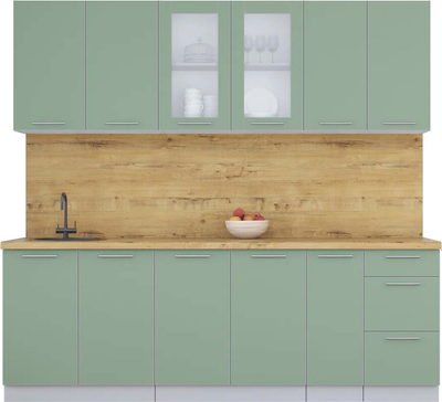 Кухонный гарнитур Интерлиния Мила Пластик 2.3 Б - фото