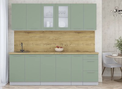 Кухонный гарнитур Интерлиния Мила Пластик 2.3 Б