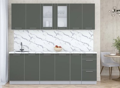 Кухонный гарнитур Интерлиния Мила Пластик 2.3 Б