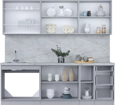 Кухонный гарнитур Интерлиния Мила Пластик 2.3 Б