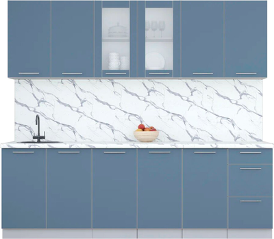 Кухонный гарнитур Интерлиния Мила Пластик 2.4 Б - фото