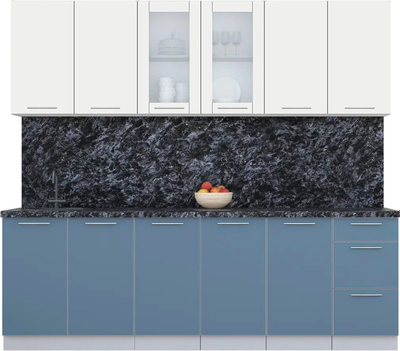 Кухонный гарнитур Интерлиния Мила Пластик 2.4 Б - фото