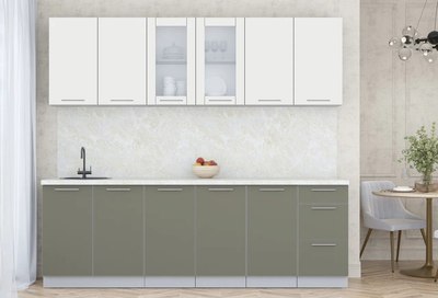 Кухонный гарнитур Интерлиния Мила Пластик 2.4 Б