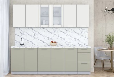 Кухонный гарнитур Интерлиния Мила Пластик 2.4 Б