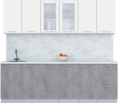 Кухонный гарнитур Интерлиния Мила Пластик 2.4 Б - фото