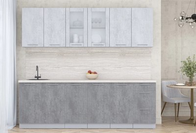 Кухонный гарнитур Интерлиния Мила Пластик 2.4 Б