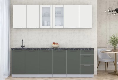 Кухонный гарнитур Интерлиния Мила Пластик 2.4 Б