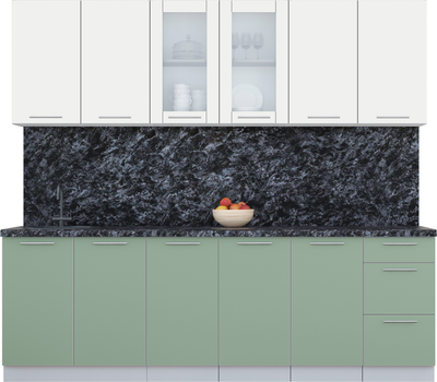 Кухонный гарнитур Интерлиния Мила Пластик 2.4 Б - фото