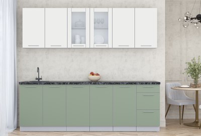 Кухонный гарнитур Интерлиния Мила Пластик 2.4 Б