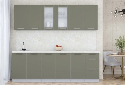 Кухонный гарнитур Интерлиния Мила Пластик 2.4 Б