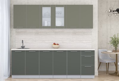 Кухонный гарнитур Интерлиния Мила Пластик 2.4 Б