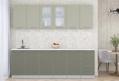 Кухонный гарнитур Интерлиния Мила Пластик 2.4 Б