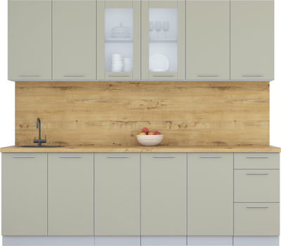 Кухонный гарнитур Интерлиния Мила Пластик 2.4 Б - фото