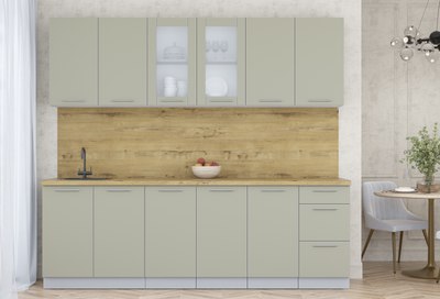 Кухонный гарнитур Интерлиния Мила Пластик 2.4 Б