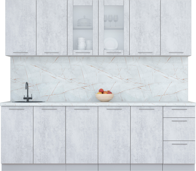 Кухонный гарнитур Интерлиния Мила Пластик 2.4 Б - фото