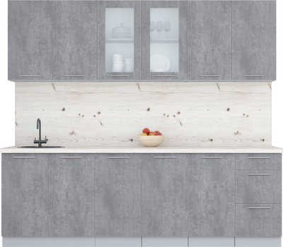 Кухонный гарнитур Интерлиния Мила Пластик 2.4 Б - фото