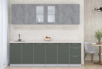 Кухонный гарнитур Интерлиния Мила Пластик 2.4 Б