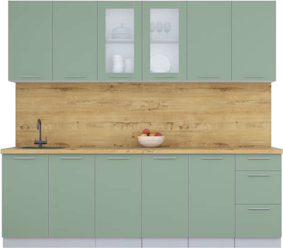 Кухонный гарнитур Интерлиния Мила Пластик 2.4 Б - фото