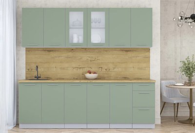 Кухонный гарнитур Интерлиния Мила Пластик 2.4 Б