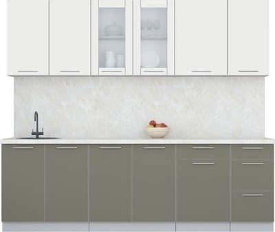 Кухонный гарнитур Интерлиния Мила Пластик 2.5 Б - фото