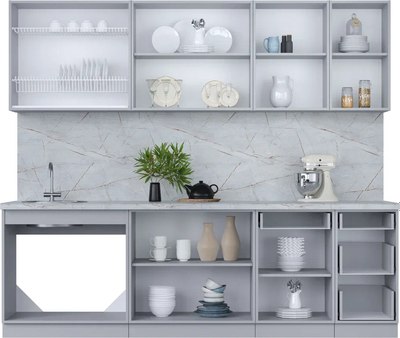 Кухонный гарнитур Интерлиния Мила Пластик 2.5 Б