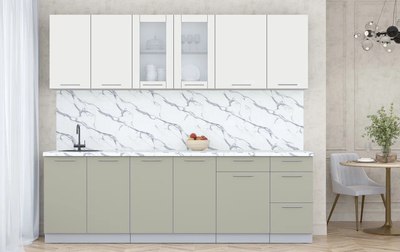 Кухонный гарнитур Интерлиния Мила Пластик 2.5 Б