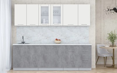 Кухонный гарнитур Интерлиния Мила Пластик 2.5 Б