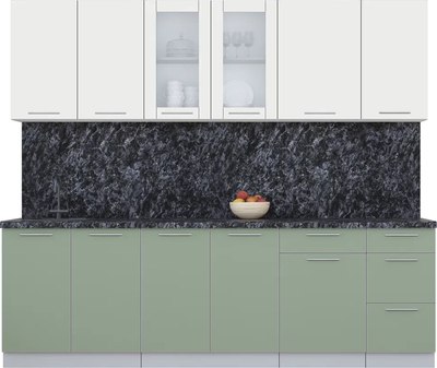 Кухонный гарнитур Интерлиния Мила Пластик 2.5 Б - фото