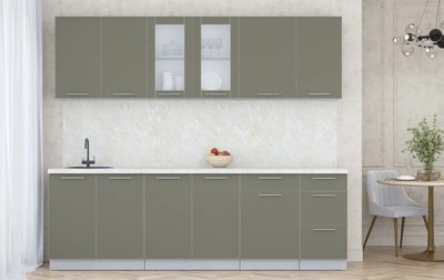 Кухонный гарнитур Интерлиния Мила Пластик 2.5 Б