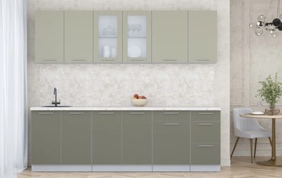 Кухонный гарнитур Интерлиния Мила Пластик 2.5 Б