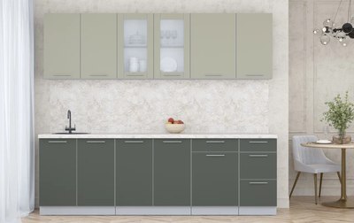 Кухонный гарнитур Интерлиния Мила Пластик 2.5 Б