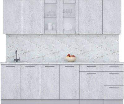 Кухонный гарнитур Интерлиния Мила Пластик 2.5 Б - фото