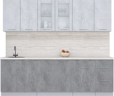 Кухонный гарнитур Интерлиния Мила Пластик 2.5 Б - фото