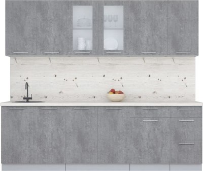 Кухонный гарнитур Интерлиния Мила Пластик 2.5 Б - фото