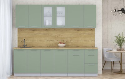 Кухонный гарнитур Интерлиния Мила Пластик 2.5 Б