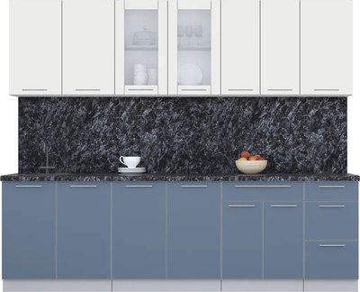 Кухонный гарнитур Интерлиния Мила Пластик 2.6 Б - фото