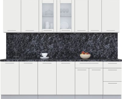 Кухонный гарнитур Интерлиния Мила Пластик 2.6 Б - фото