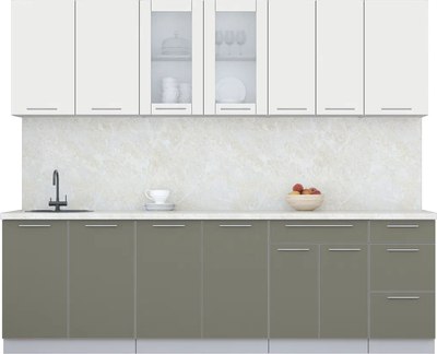 Кухонный гарнитур Интерлиния Мила Пластик 2.6 Б - фото
