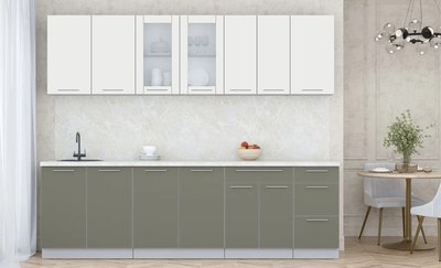Кухонный гарнитур Интерлиния Мила Пластик 2.6 Б