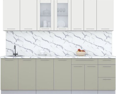 Кухонный гарнитур Интерлиния Мила Пластик 2.6 Б - фото