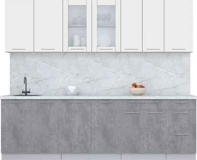 Кухонный гарнитур Интерлиния Мила Пластик 2.6 Б - фото