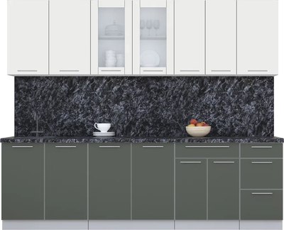 Кухонный гарнитур Интерлиния Мила Пластик 2.6 Б - фото