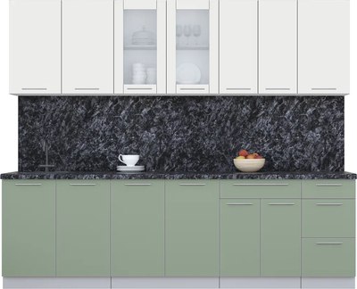 Кухонный гарнитур Интерлиния Мила Пластик 2.6 Б - фото