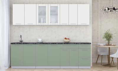 Кухонный гарнитур Интерлиния Мила Пластик 2.6 Б